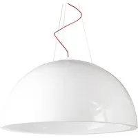 slide lampe à suspension cupole version laquée (blanc ø 80 cm - polyéthylène)