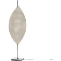 catellani & smith lampe de table postkrisi 10 malagolina (diffuseur naturel, structure et base en nickel - métal et fibre de verre)