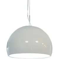 prandina lampe à suspension biluna s5 (blanc brillant - métal peint et méthacrylate blanc)