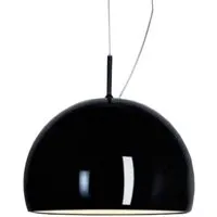 prandina lampe à suspension biluna s5 (noir brillant - métal peint et méthacrylate blanc)