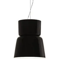 prandina lampe à suspension bloom led s5 (noir brillant - verre souflé)