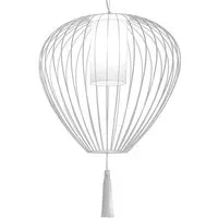 karman lampe à suspension cell ø 84 x h 89 cm (blanc brillant - fer et linge)