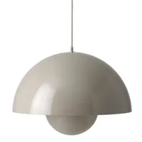 &tradition lampe à suspension flowerpot vp2 gris-beige