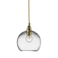 ebb & flow lampe à suspension rowan s, ø 15,5 cm transparent-doré