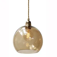 ebb & flow lampe à suspension rowan m, ø 22 cm chestnut brown