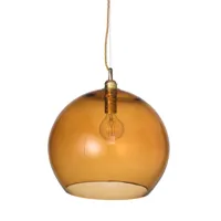 ebb & flow lampe à suspension rowan, ø 39 cm toast avec câble doré