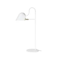 örsjö belysning lampe de table streck blanc, câble textile gris chaud