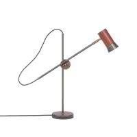 konsthantverk lampe de table kusk oxyde de fer/cuir brun