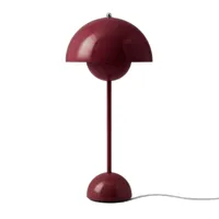 &tradition lampe de table flowerpot vp3 dark plum
