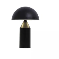 lampe de bureau en métal champignon chambre chevet modèle chambre mode décoration led fer noir lampe de champignon, noir