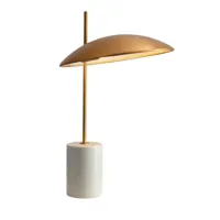 italux lampe de table led moderne dorée, marbre, blanc chaud 3000k 400lm  marbre