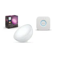 kit de démarrage lampe à poser connectée hue go portable - white & color ambiance - pont de connexion hue