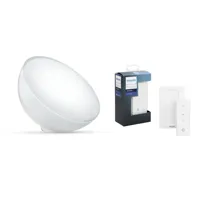 kit de démarrage lampe à poser connectée hue go - white & color ambiance - télécommande hue dim switch