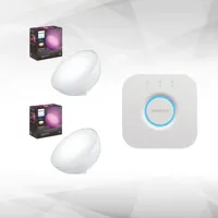 lot de 2 lampes à poser connectées hue go portables - white & color ambiance - v2 - sur batterie