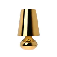 lampe à poser - cindy abs métallisé diam 23,6cm x h 42cm oro scuro