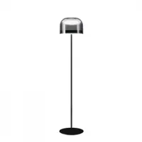 lampadaire - equatore noir brillant verre, métal galvanisé ø 26,7 x h 135 cm
