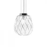 suspension - pinecone medium verre, métal chrome/ transparent ø 30 x h 36 cm, câble 250 cm