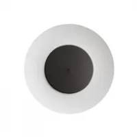 applique - lunaire noir/ blanc ø 75 cm polymère, métal peint