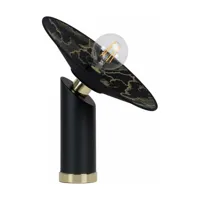 lampe en métal peint noire 37 x 22 cm gatsby - market set