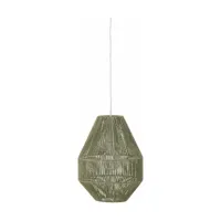 sacco lampe à suspension verte papier - bloomingville