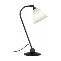 lampe de table en laiton blanche base noire 48 cm bl2 - gubi