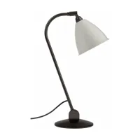 lampe de table classique en laiton blanche base noire 48 cm bl2 - gubi