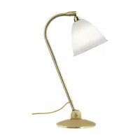 lampe de table en laiton blanche base dorée 48 cm bl2 - gubi