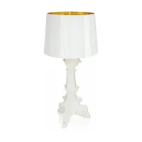 lampe à hauteur réglable blanc et doré bourgie - kartell