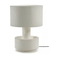 lampe de table en papier mâché blanc earth - serax
