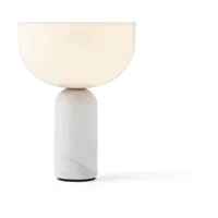 lampe portable en marbre blanc 24 cm kizu - new works