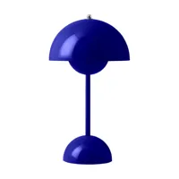 lampe à poser sans fil cobalt blue flowerpot vp9 - &tradition