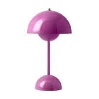 lampe à poser sans fil tangy pink flowerpot vp9 - &tradition