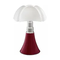 lampe en acier inox rouge pourpre 27 x 35 cm mini pipistrello - martinelli luce