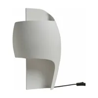 lampe design en gypse et aluminium blanche 24x22,6cm lampe b - dcw editions