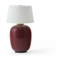 lampe sans fil en céramique rouge ruby 18 x 36 cm torso - audo