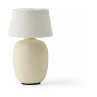 lampe sans fil en céramique crème 18 x 36 cm torso - audo