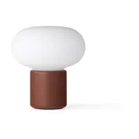 lampe portable en polyéthylène terre rouge 18 cm karl-johan - new works