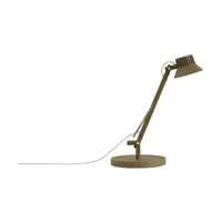 lampe de bureau en métal vert brun 11x36x19cm dedicate - muuto