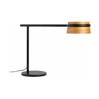 lampe de table en bois et métal noir 65 x 22 x 45 cm loop - faro barcelona