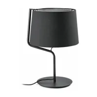lampe de table en métal noir 45 x 31 cm berni - faro barcelona