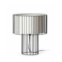 lampe de table en acier noir 47 x 40 cm linda - faro barcelona