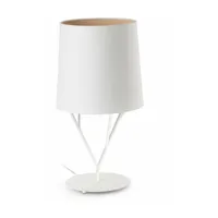 lampe de table en acier blanc 51,5 x 23 cm tree - faro barcelona