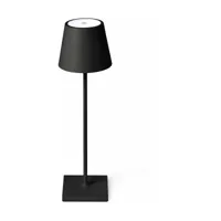 lampe portable pour extérieur en aluminium noir toc - faro barcelona