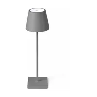 lampe portable pour extérieur en aluminium gris toc - faro barcelona