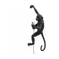 lampe murale d'extérieur noire monkey - seletti