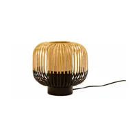 lampe à poser noire small 27 x 24 cm bamboo - forestier