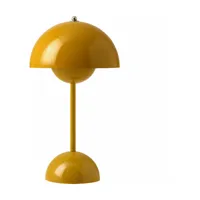 lampe à poser sans fil moutarde flowerpot vp9 - &tradition