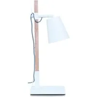 lampe de bureau réglable bois et métal blanc sydney