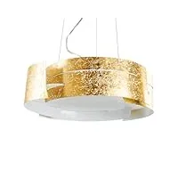 suspension novara en métal doré et verre dépoli, e27, splendide lampe pendante moderne, ampoule(s) non incluse(s)