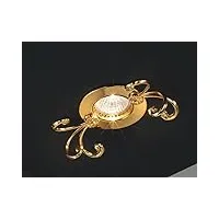 masiero luminaires encastrés/spots brass & spots or 24 carats fait à la main,fabriqué en italie